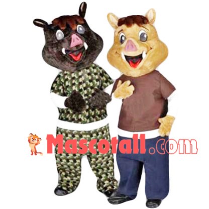 Joyous Boar Brothers Mascot Costume