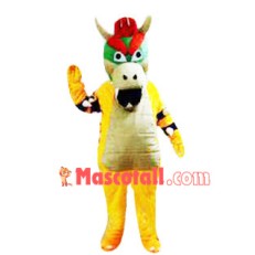 Evil Dragon With Red Eyebrow Mascot Costume