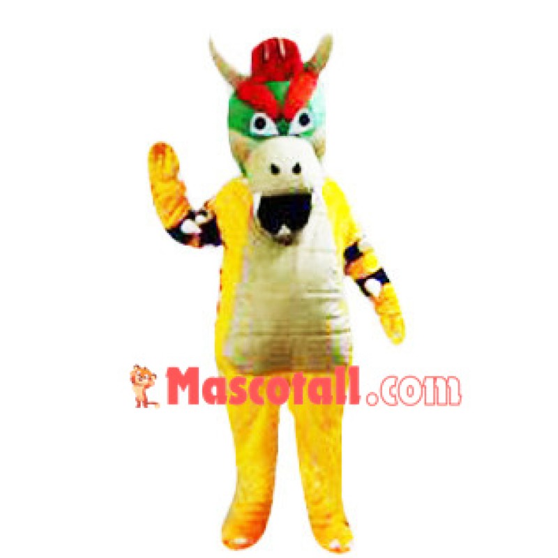 Evil Dragon With Red Eyebrow Mascot Costume