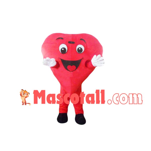 Red Love Cartoon Mascot Costume
