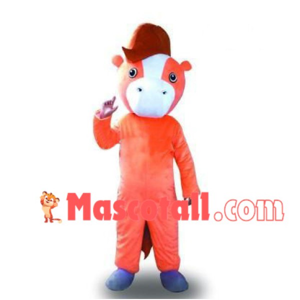Little Orange Horse Mascot Costume