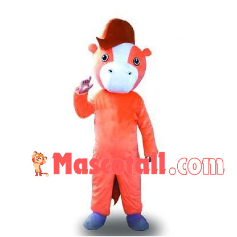Little Orange Horse Mascot Costume