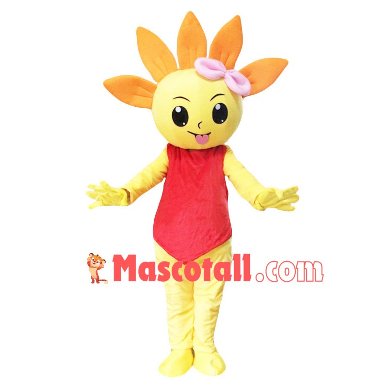 Bright Sunny Sunflower Mascot Costume