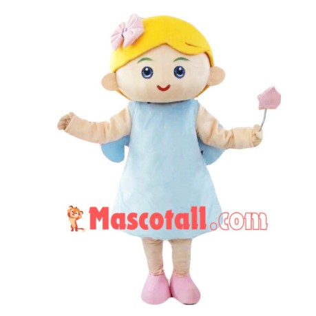 Peace Blond Angel Mascot Costume