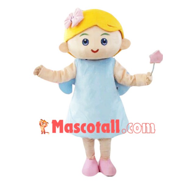 Peace Blond Angel Mascot Costume