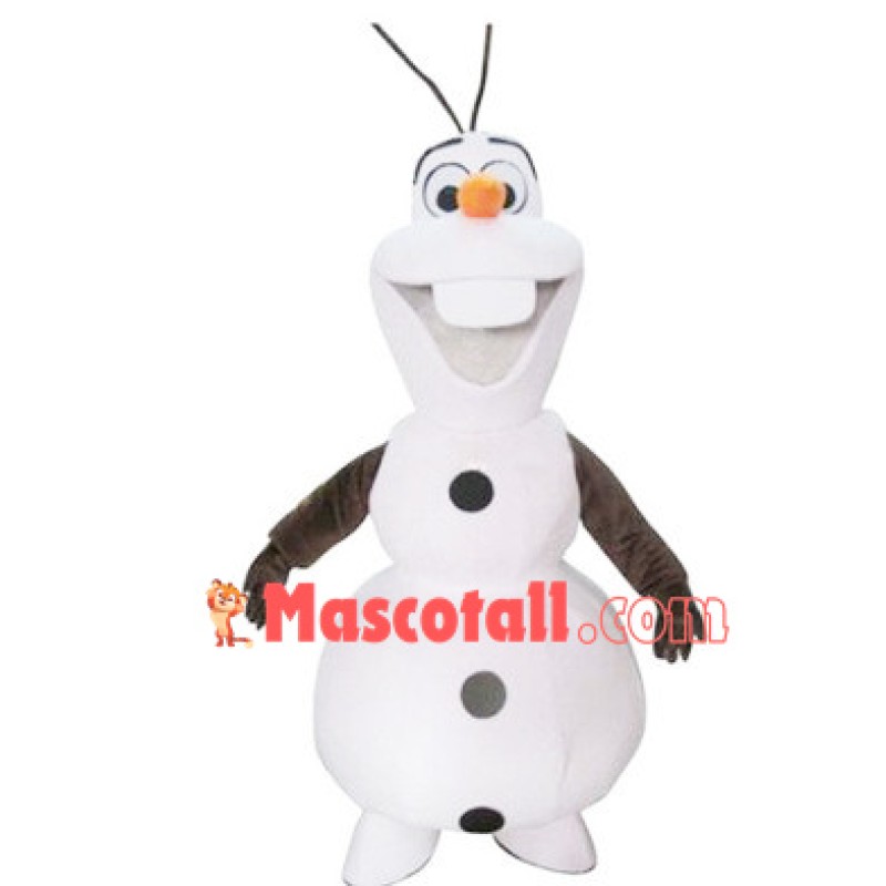 Snowman Olaf Cartoon Mascot Costume