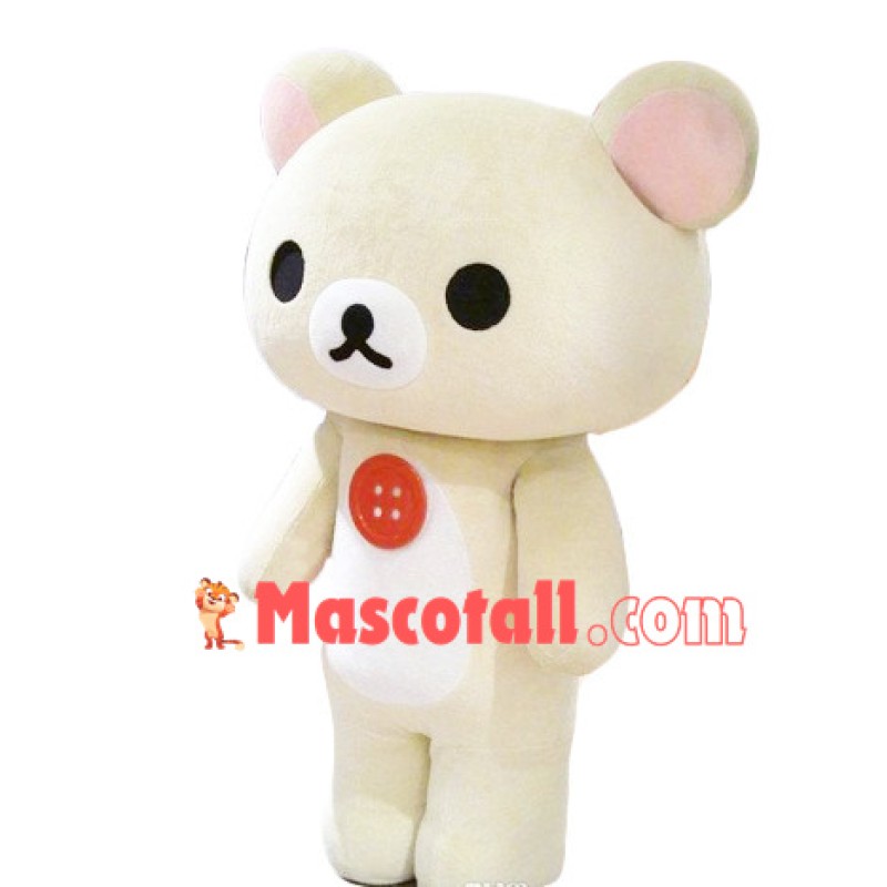 White Cartoon Rilakkuma Mascot Costume