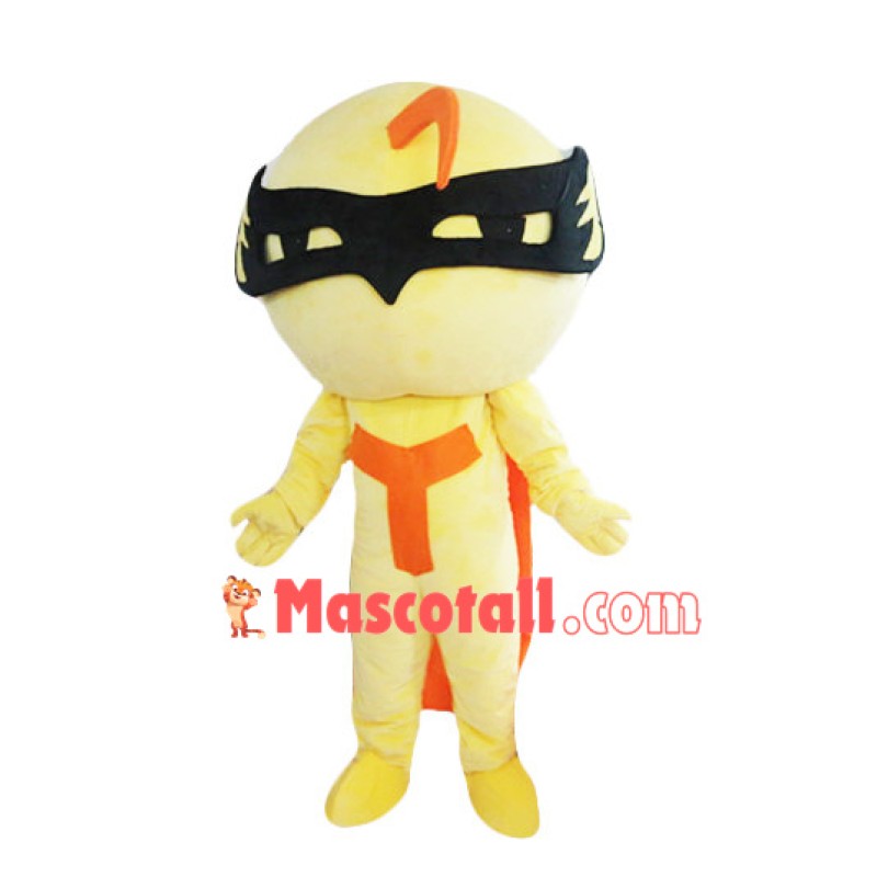 Cloak Mask Man Cartoon Mascot Costume