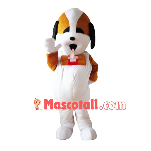 Enthusiastic Dog Doctor Mascot Costume