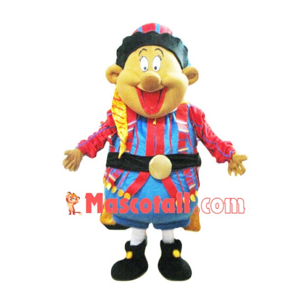 Yellow-skinned Potbelly Patriarch Mascot Costume