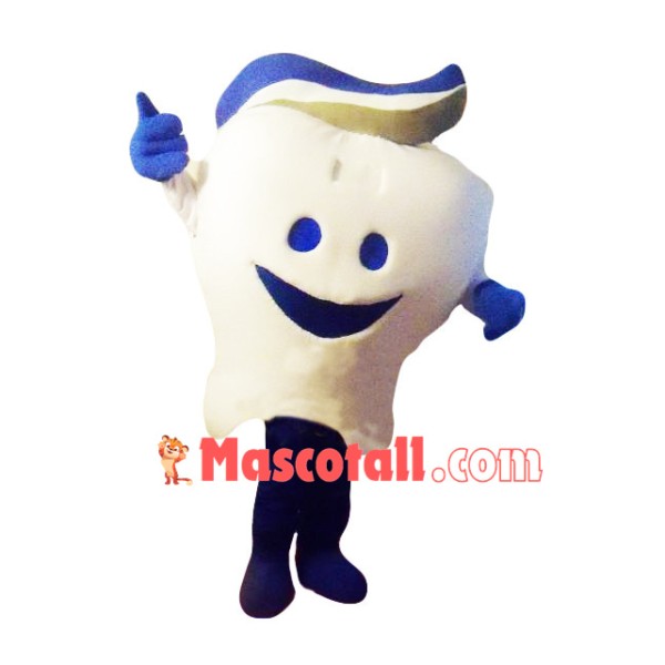 Tooth With Toothpaste Mascot Costume