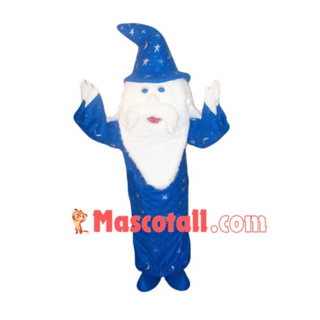 Old Wizard With White Beard Mascot Costume