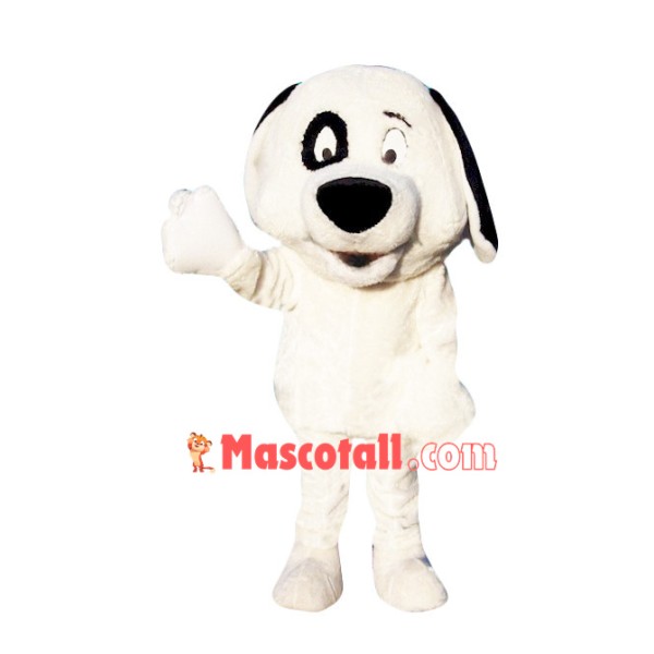 Big Nose Beige Dog Mascot Costume