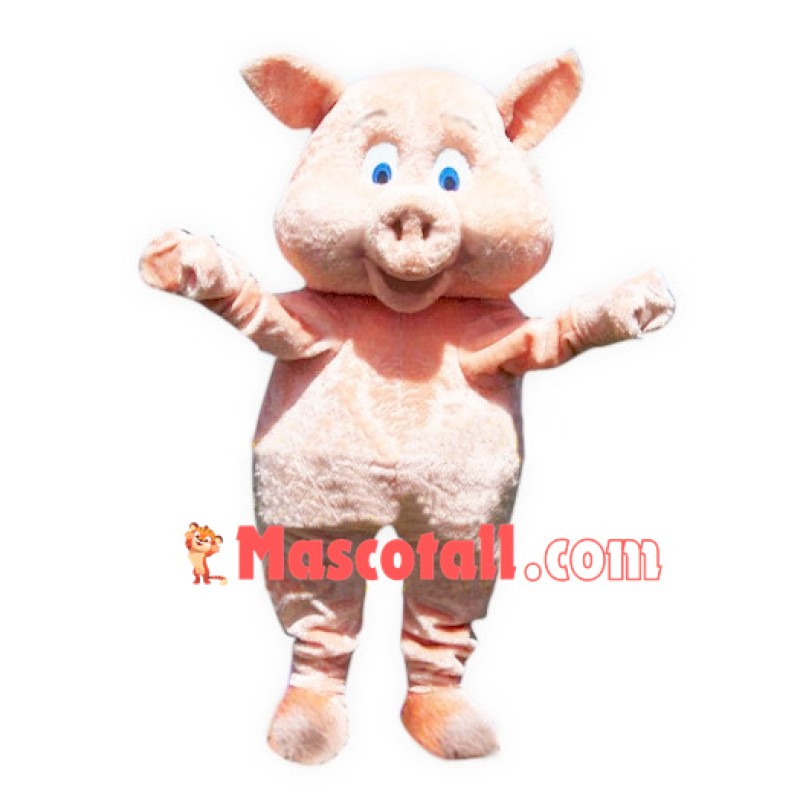 Jolly Blue Eyes Pig Mascot Costume