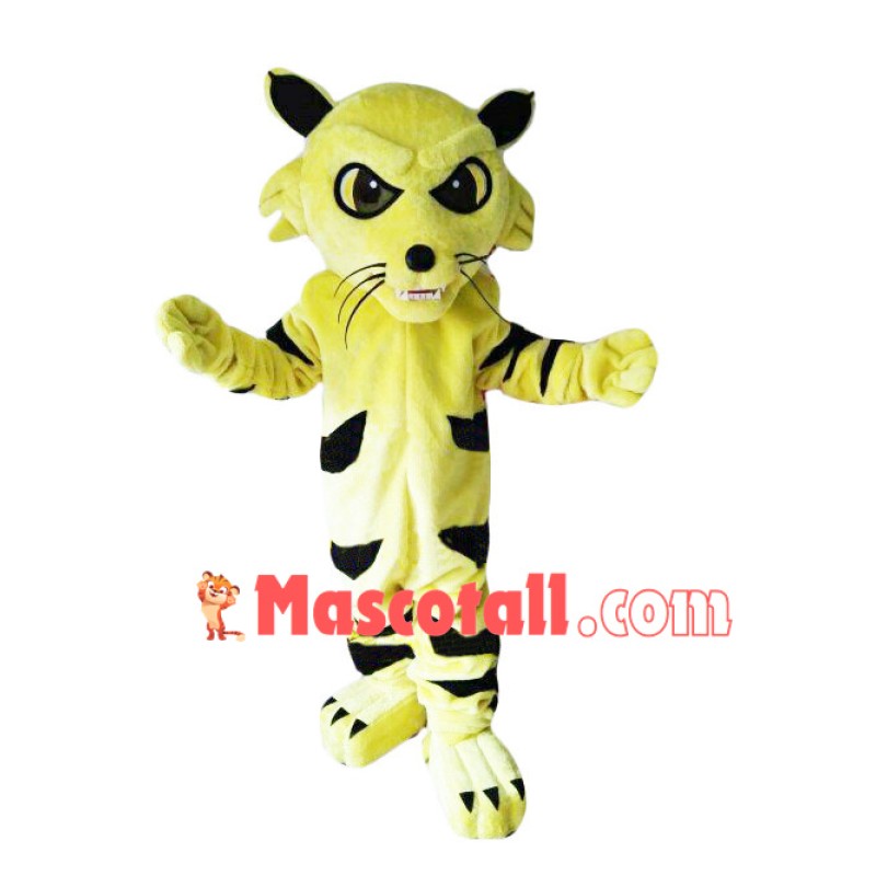 Concentrated Yellow Tiger Mascot Costume