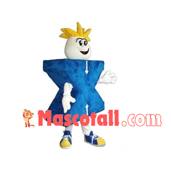 Blue Signpost Mascot Costume for Traffic