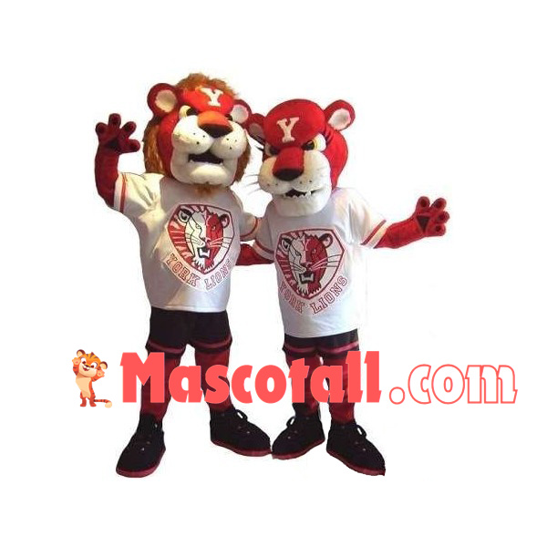 Pair of Team Tiger Partner Mascot Costume