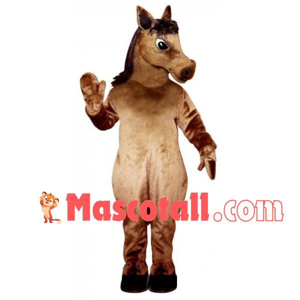 Domesticated Brown Horse Mascot Costume