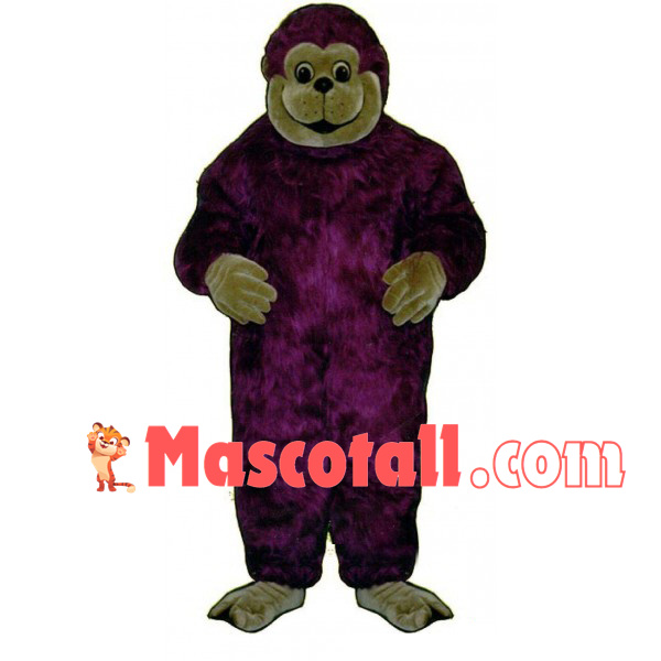 Purple Long Wool Monkey Mascot Costume