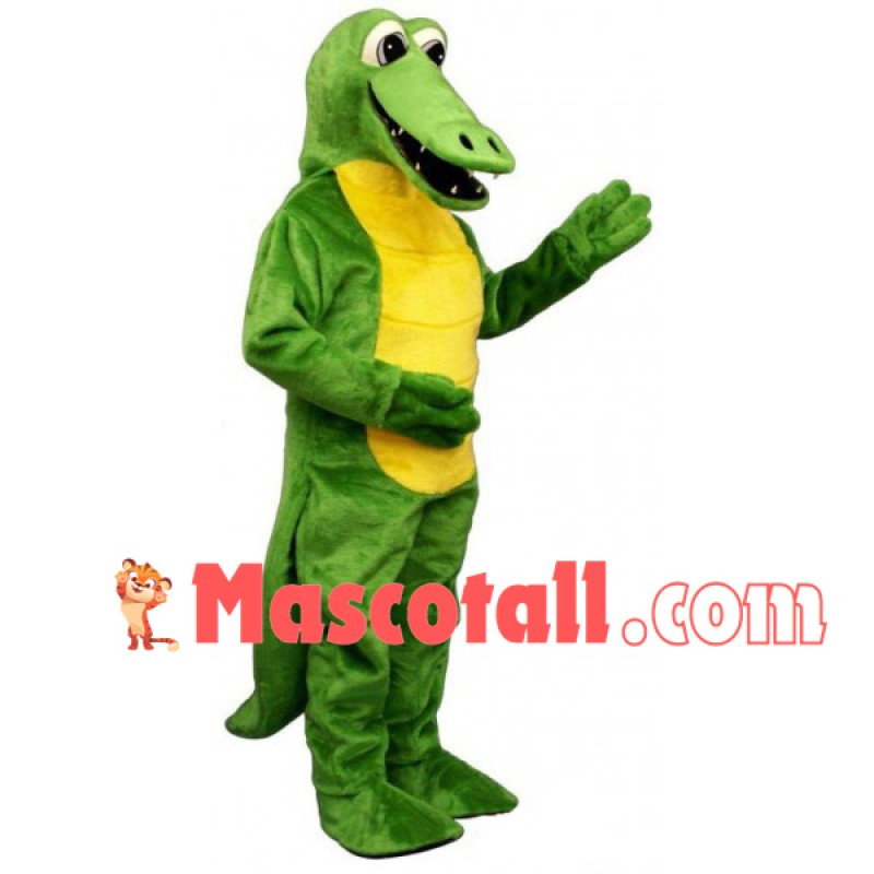 Adult Crocodile With Flat Mouth Mascot Costume