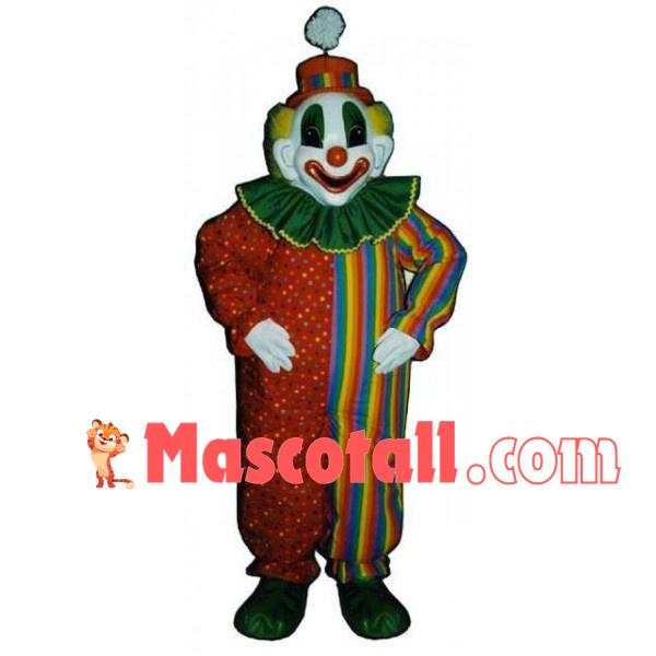 Colored Clown With Scary Face Mascot Costume