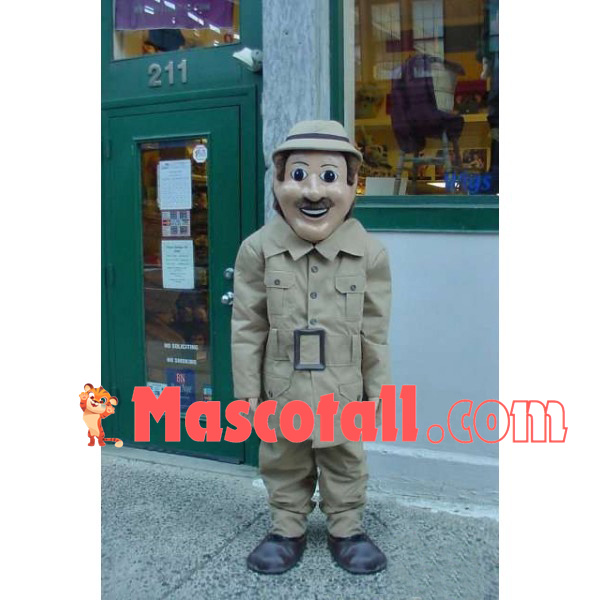 Experienced Old Detective Mascot Costume