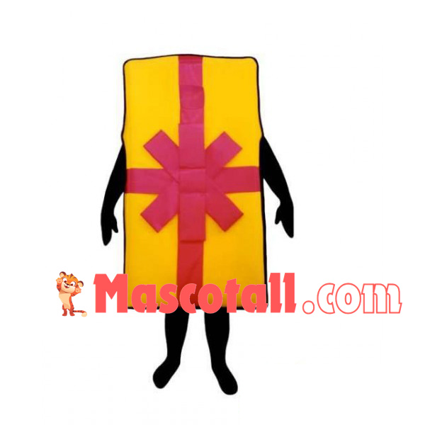 Rectangular Ribbon Gift Box Mascot Costume