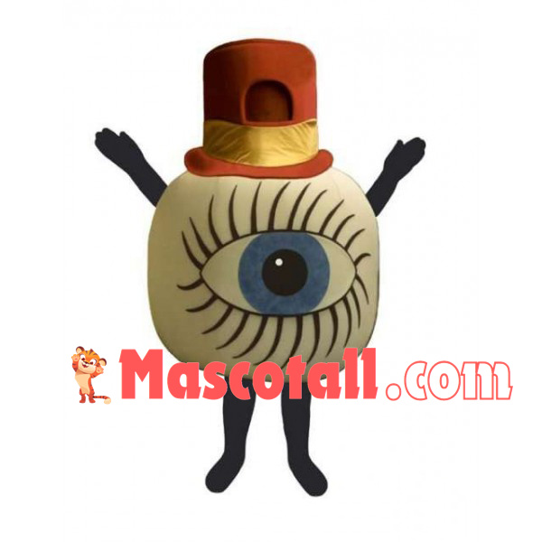 Big Eyeball With Blue Pupil Mascot Costume