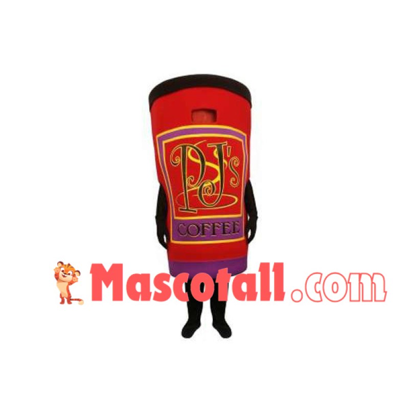 Sealed Red Coffee Cup Mascot Costume