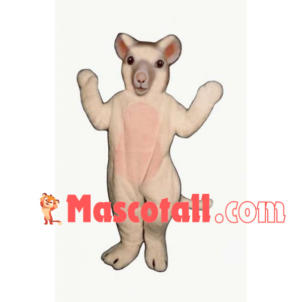 Huge White Plush Mouse Mascot Costume