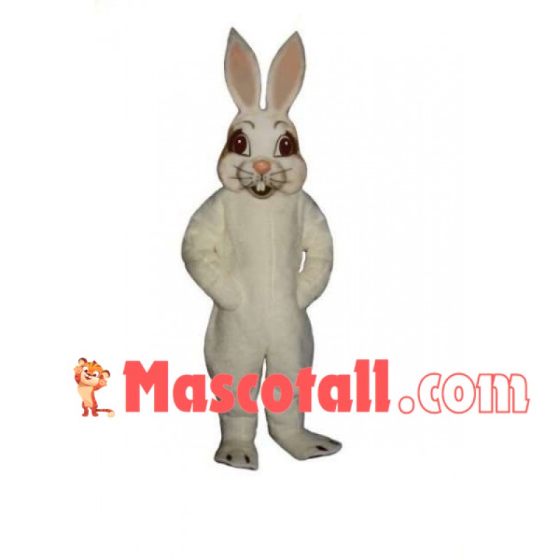Pure White Rabbit With Red Eyes Mascot Costume