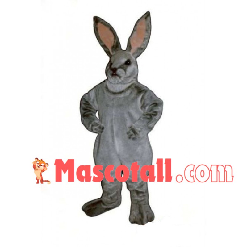 Angry Easter Gray Bunny Mascot Costume