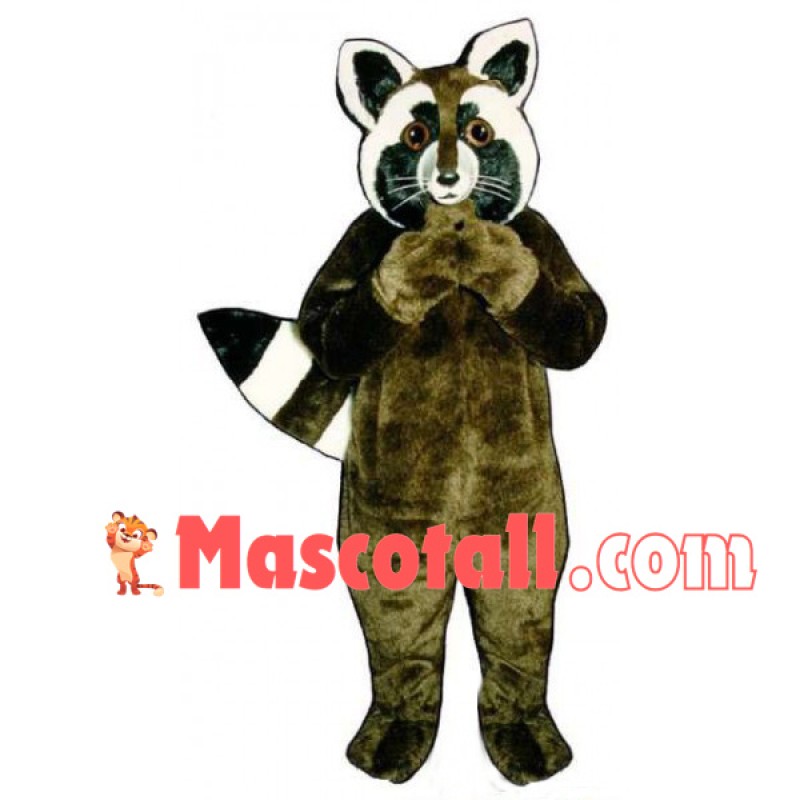Timid Brown Raccoon Mascot Costume
