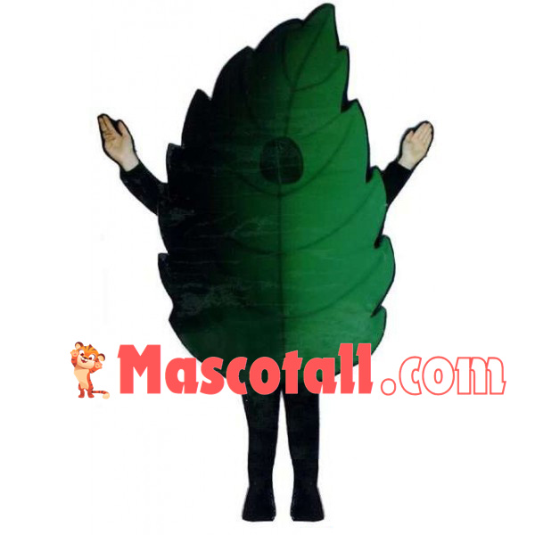 Piece of Green Leaf Mascot Costume