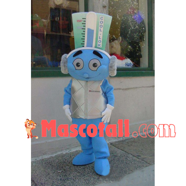 Hot Melt Glue Blue Doll Mascot Costume
