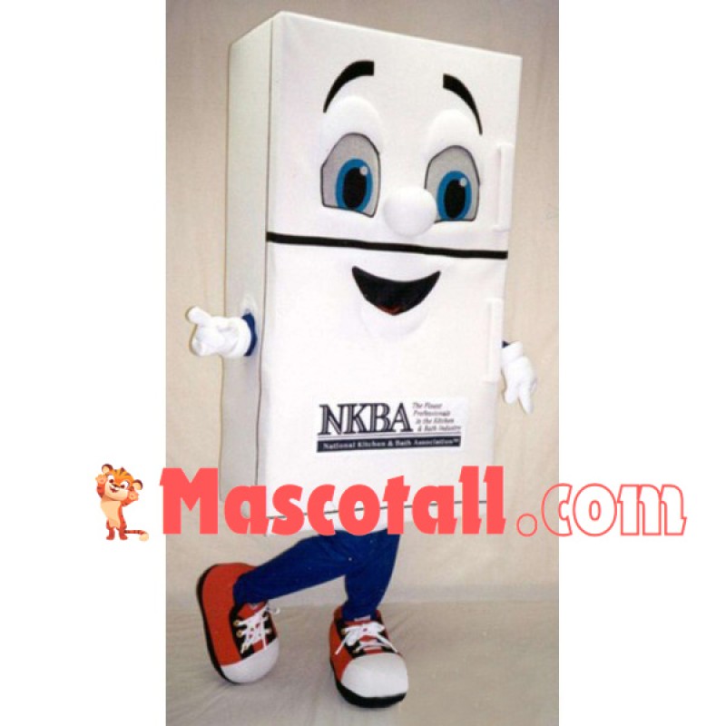 White Three-door Refrigerator Mascot Costume
