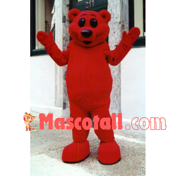 Whole Body Cute Red Bear Mascot Costume