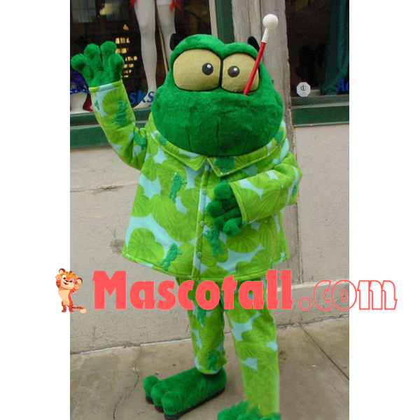 The Frog In Lotus Leaf Pajama Mascot Costume