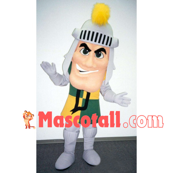 Big Head Soldier In Armor Mascot Costume