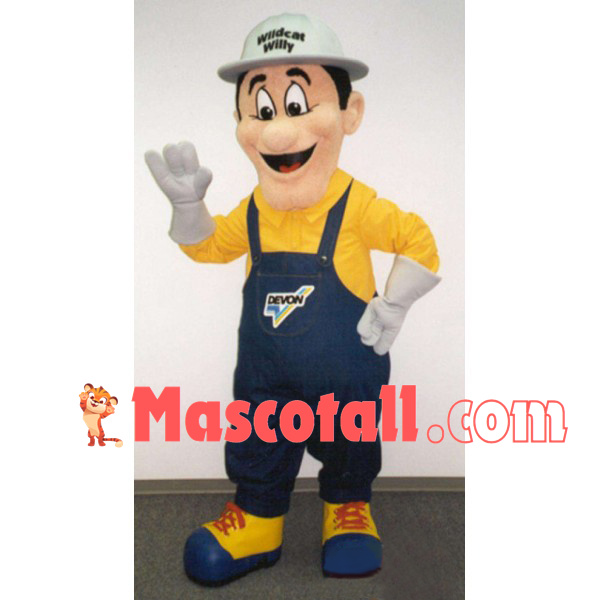 Survey Expert Wearing Hard Hat Mascot Costume
