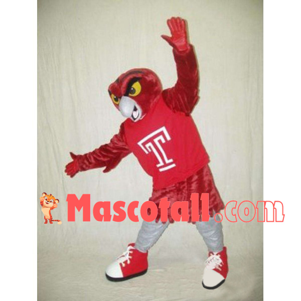 Defensive Red Eagle Player Mascot Costume