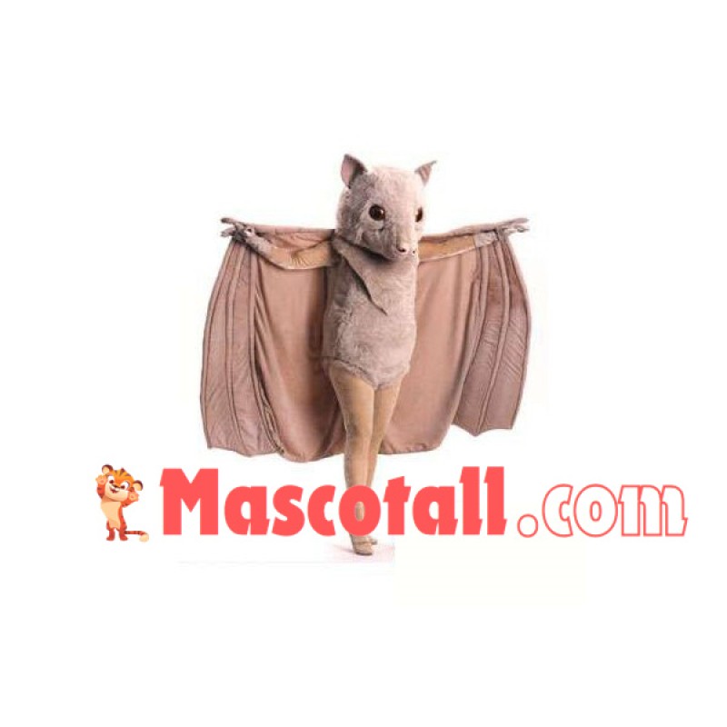 Covert Brown Vampire Bat Mascot Costume