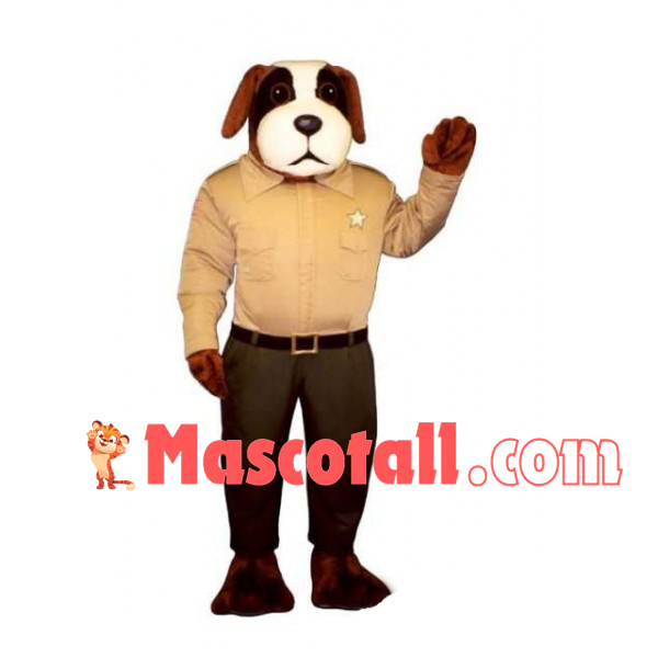 Government Official Brown Dog Mascot Costume