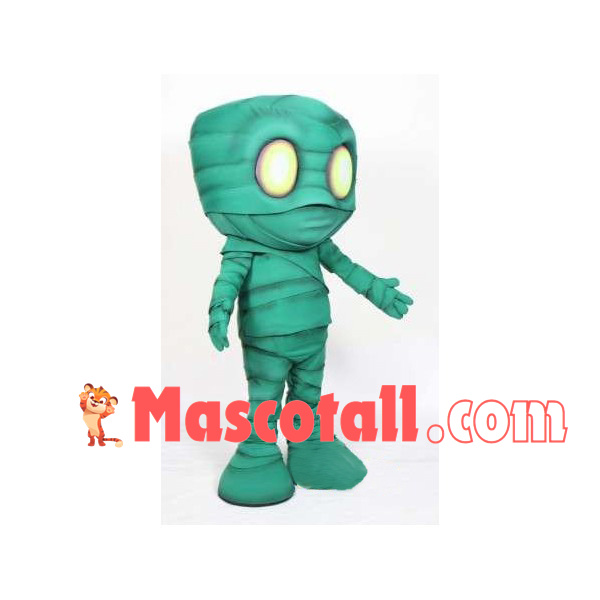 Little Green Mummy Zombie Mascot Costume