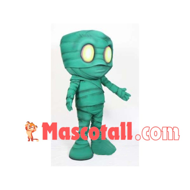 Little Green Mummy Zombie Mascot Costume