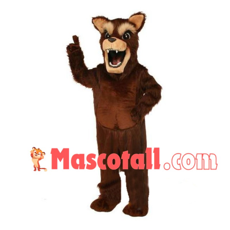 Alert Brown Hound Mascot Costume