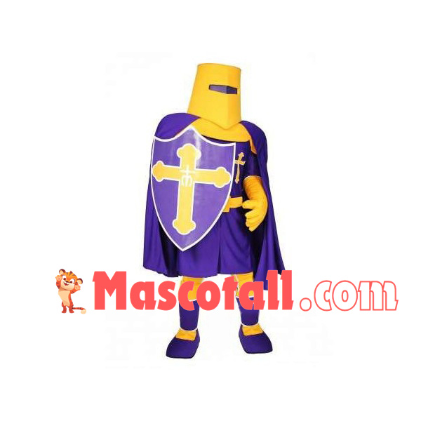 Fully Armed Purple Guard Mascot Costume