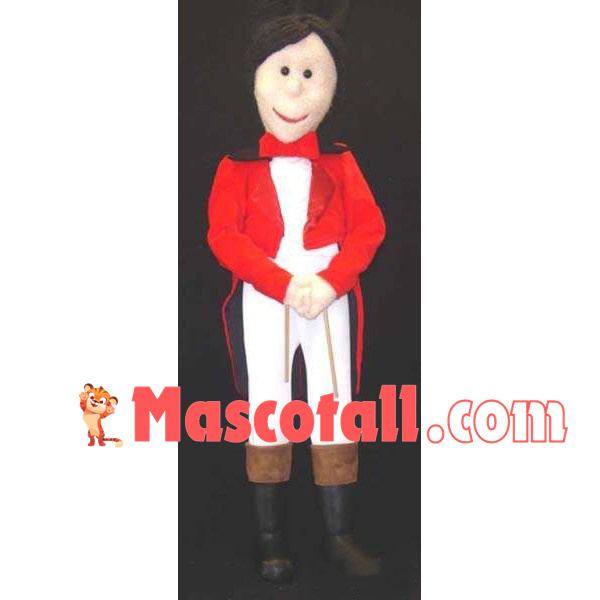 Polite Long-haired Musician Mascot Costume