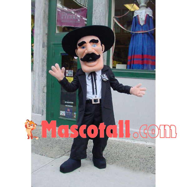 Private Detective In Trench Coat Mascot Costume