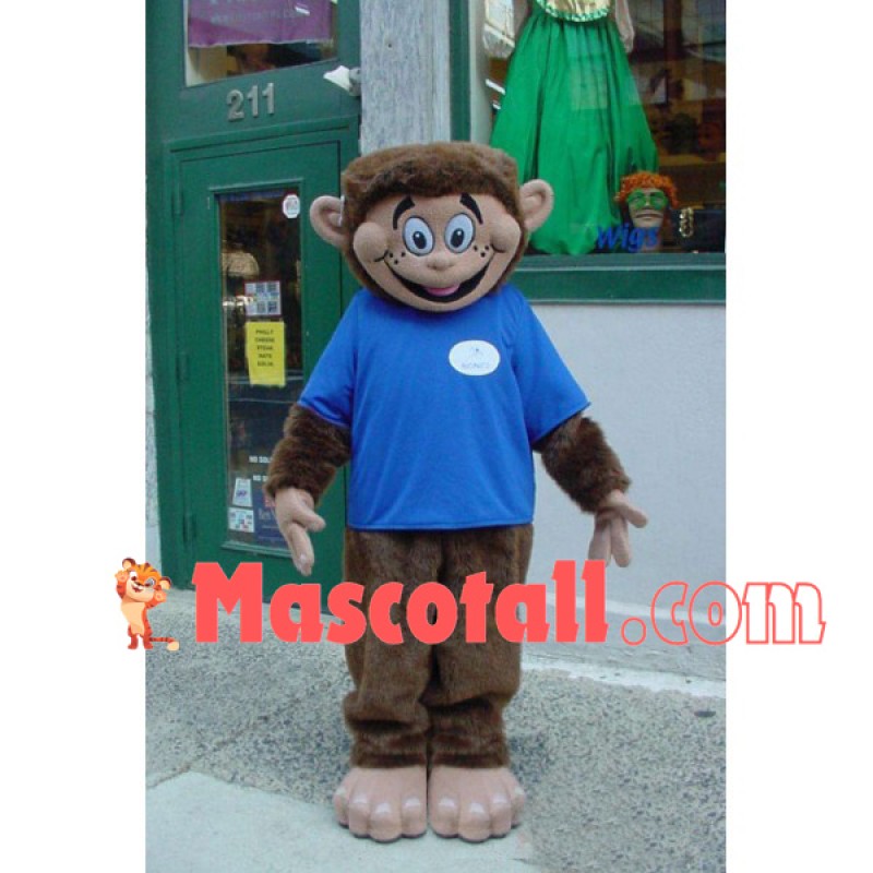 Happy Furry Little Monkey Mascot Costume